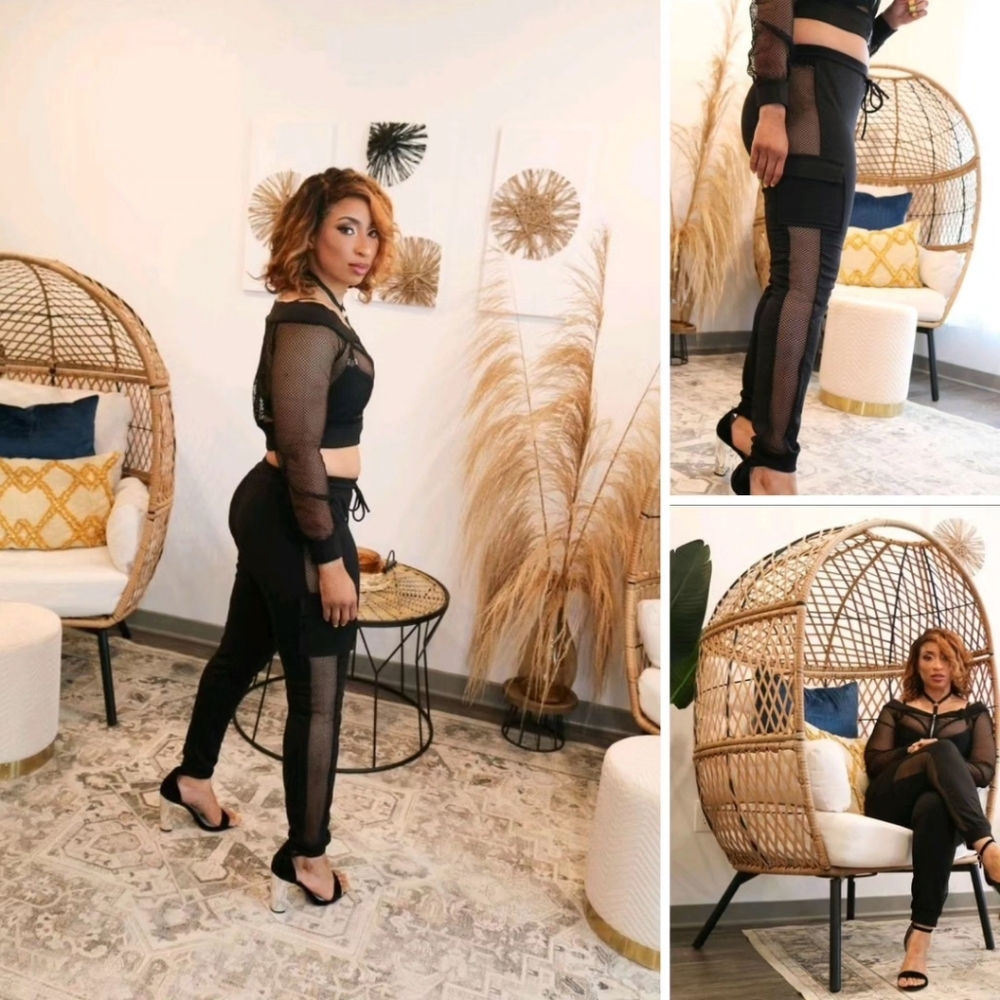 2 PC Fishnet Pants set